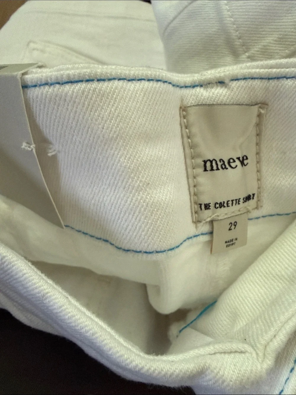 Anthropologie Maeve The Collette Denim Shorts White NEW SZ 29 - Picture 3 of 3
